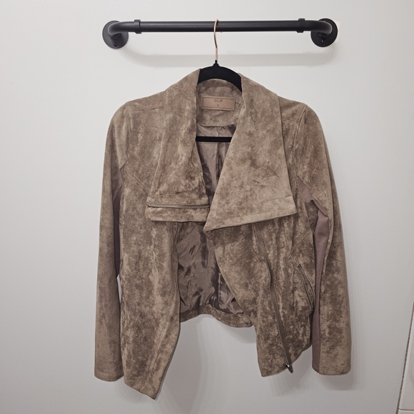 Women's Taupe Teddy Jacket - Picture 3 of 9